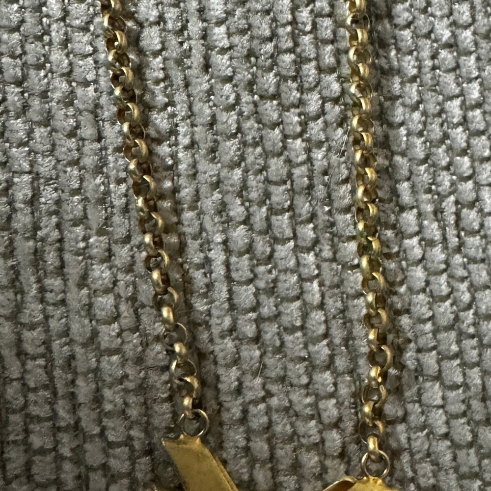 Nissa Jewelry Signed Gold Tone Chevron Arrow Necklace